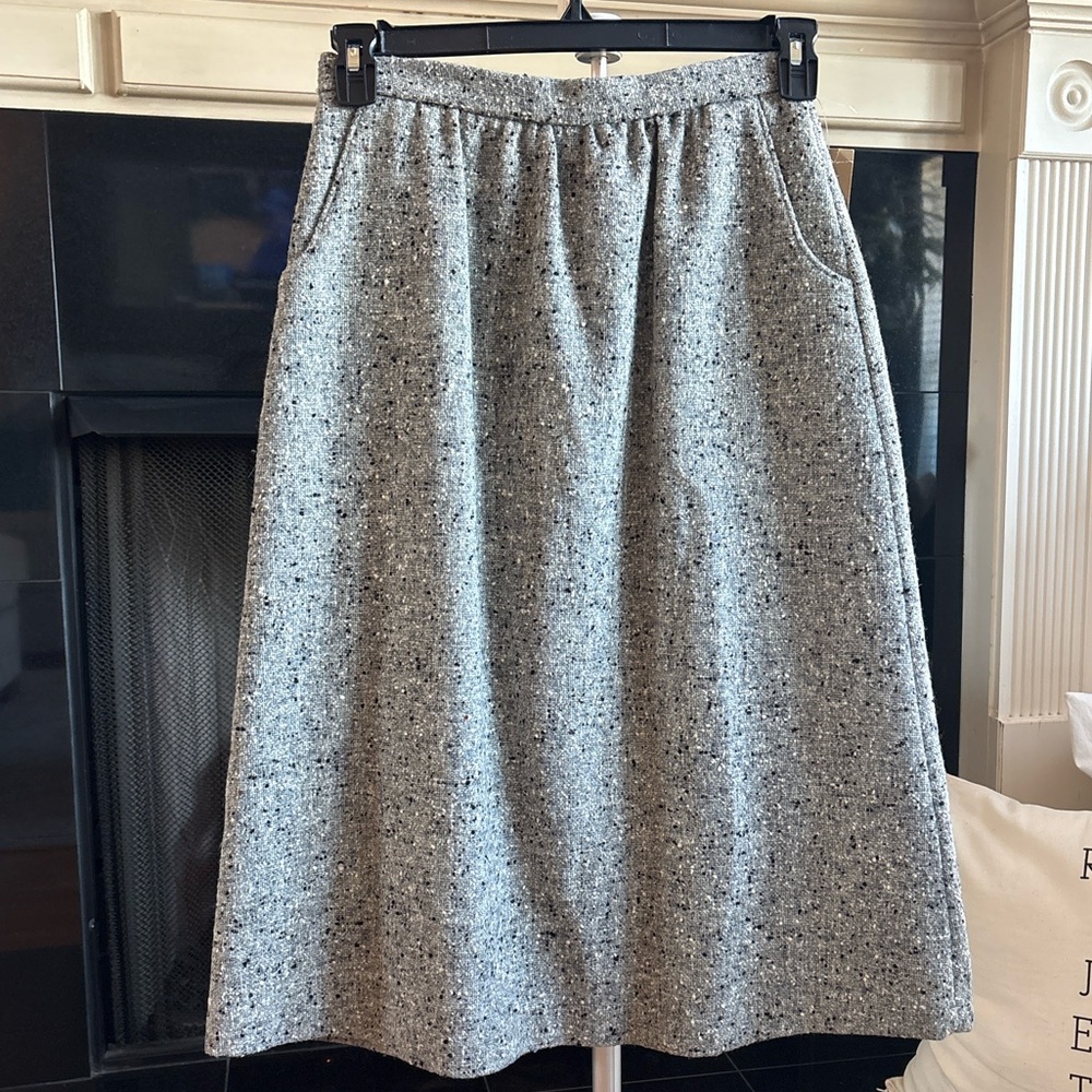 Chic Heather Gray A-Line Wool  Skirt Vintage 70’s with tags
